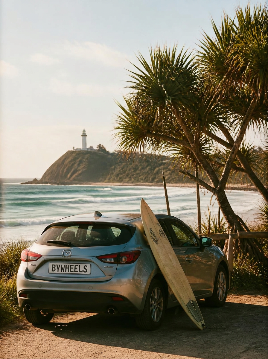 A well-kept car ready for pickup in Byron Bay